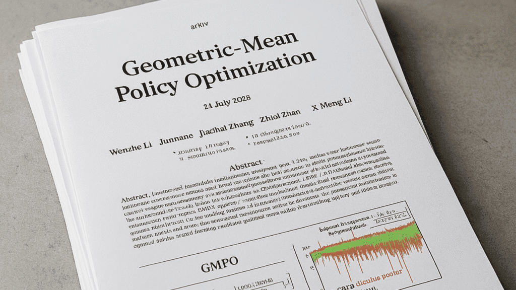 Geometric-Mean Policy Optimization capa paper review by FelipeCFerreira