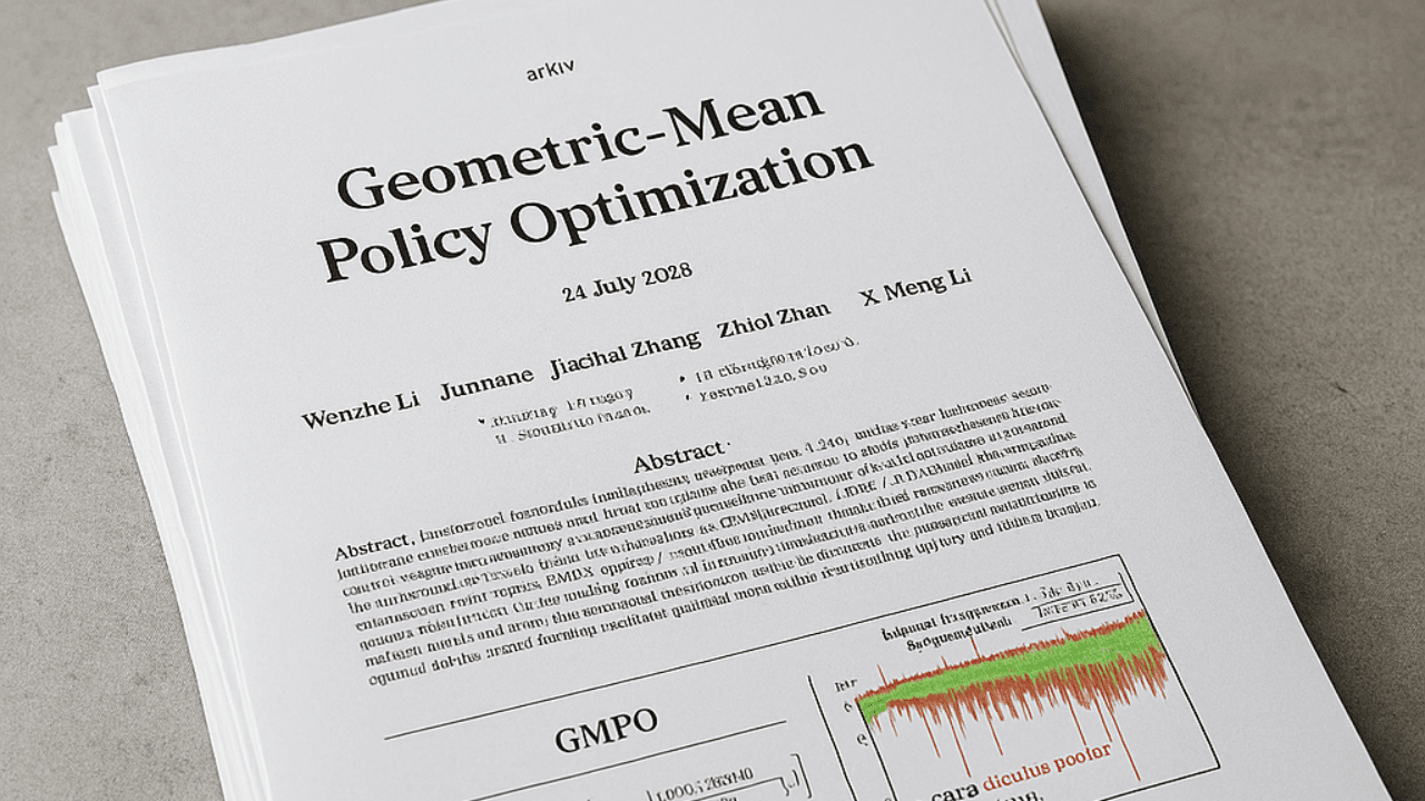 Geometric-Mean Policy Optimization capa paper review by FelipeCFerreira